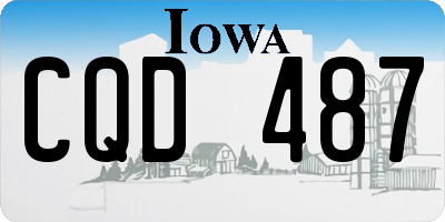 IA license plate CQD487