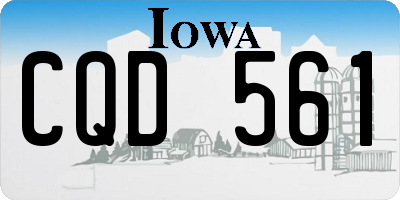 IA license plate CQD561