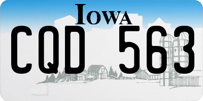 IA license plate CQD563