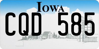IA license plate CQD585