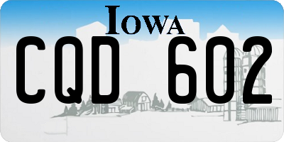 IA license plate CQD602