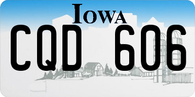 IA license plate CQD606