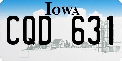 IA license plate CQD631
