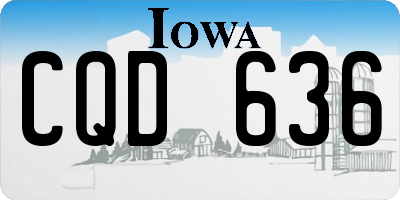 IA license plate CQD636