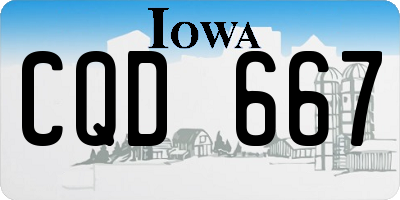 IA license plate CQD667