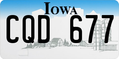 IA license plate CQD677