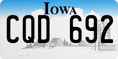 IA license plate CQD692