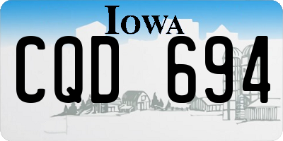 IA license plate CQD694