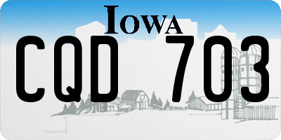 IA license plate CQD703
