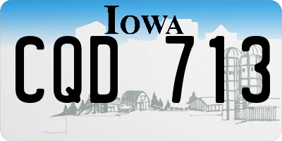 IA license plate CQD713