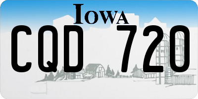 IA license plate CQD720