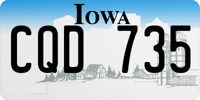 IA license plate CQD735
