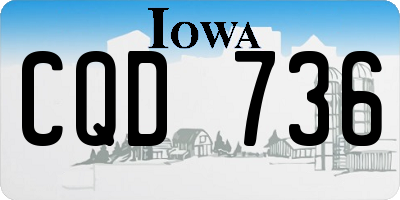 IA license plate CQD736