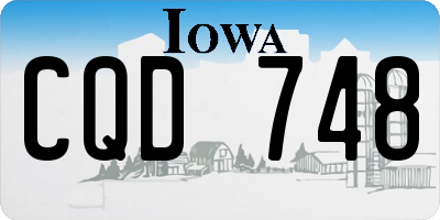 IA license plate CQD748
