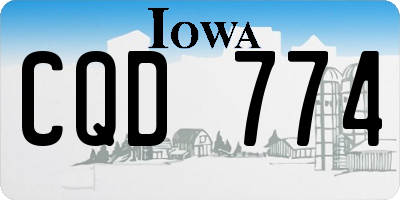 IA license plate CQD774