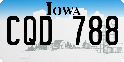 IA license plate CQD788
