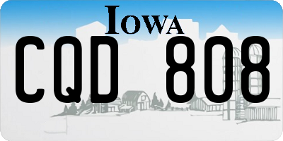 IA license plate CQD808