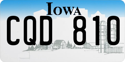 IA license plate CQD810