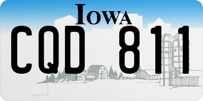 IA license plate CQD811