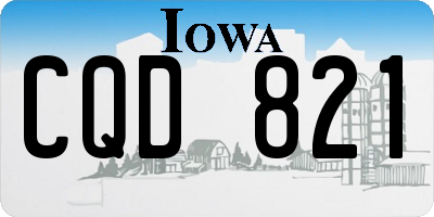 IA license plate CQD821
