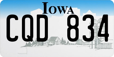 IA license plate CQD834