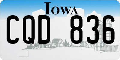 IA license plate CQD836