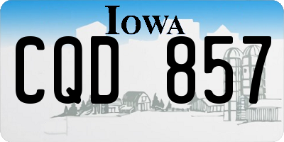 IA license plate CQD857
