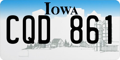 IA license plate CQD861
