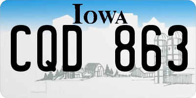 IA license plate CQD863