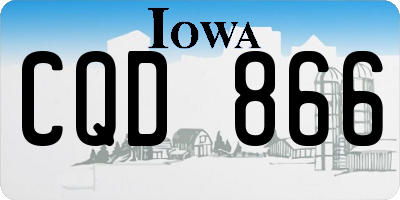IA license plate CQD866
