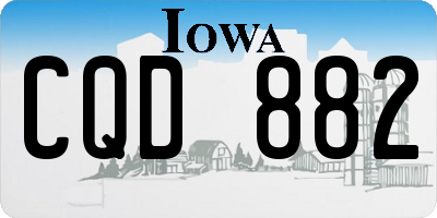 IA license plate CQD882