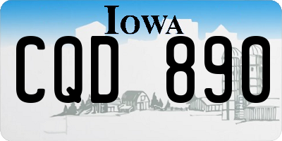 IA license plate CQD890