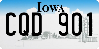 IA license plate CQD901