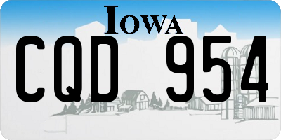 IA license plate CQD954