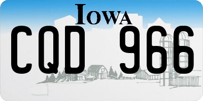 IA license plate CQD966