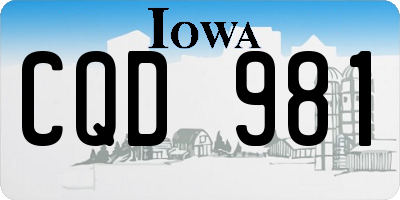 IA license plate CQD981