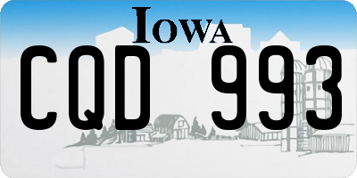 IA license plate CQD993