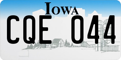 IA license plate CQE044