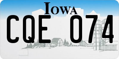 IA license plate CQE074