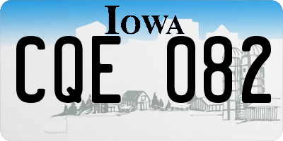 IA license plate CQE082
