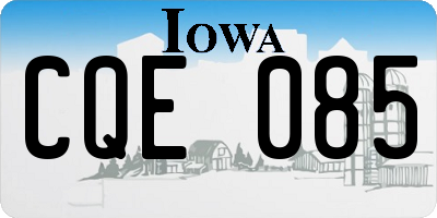 IA license plate CQE085