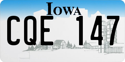 IA license plate CQE147