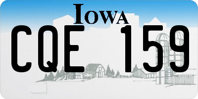 IA license plate CQE159