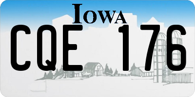 IA license plate CQE176