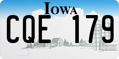 IA license plate CQE179