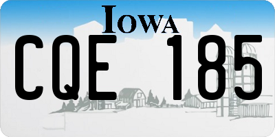 IA license plate CQE185