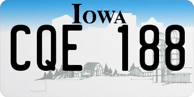 IA license plate CQE188
