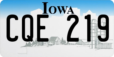 IA license plate CQE219