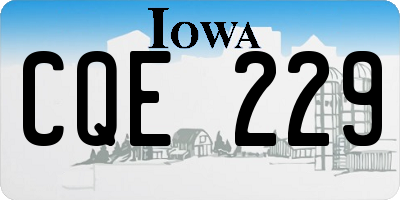 IA license plate CQE229