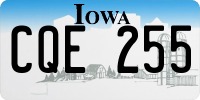 IA license plate CQE255